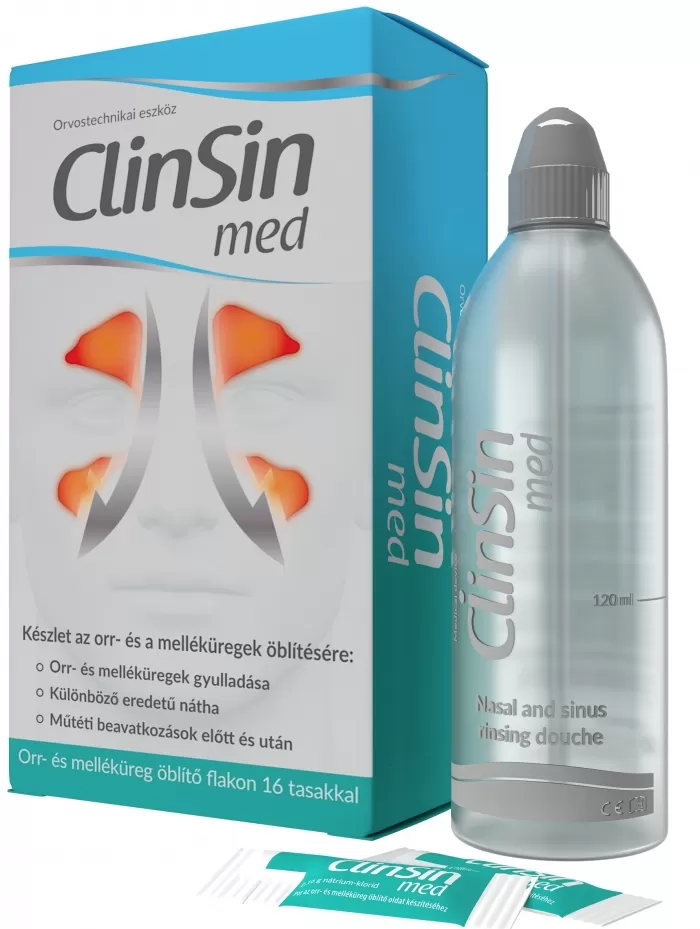 Mikszáth Gyógyszertár - Clinsin med orr/melléküreg öblítő flakon+16 tasak